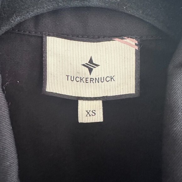 Tuckernuck Black Sleeveless Chamberlin Dress XS Button Down Belted A-Line Midi - Picture 7 of 7